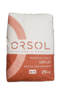 MORTIER COLLE ORFLEX HP BLANC SAC DE 25 KG MORTIER COLLE ORFLEX HP BLANC SAC DE 25 KG